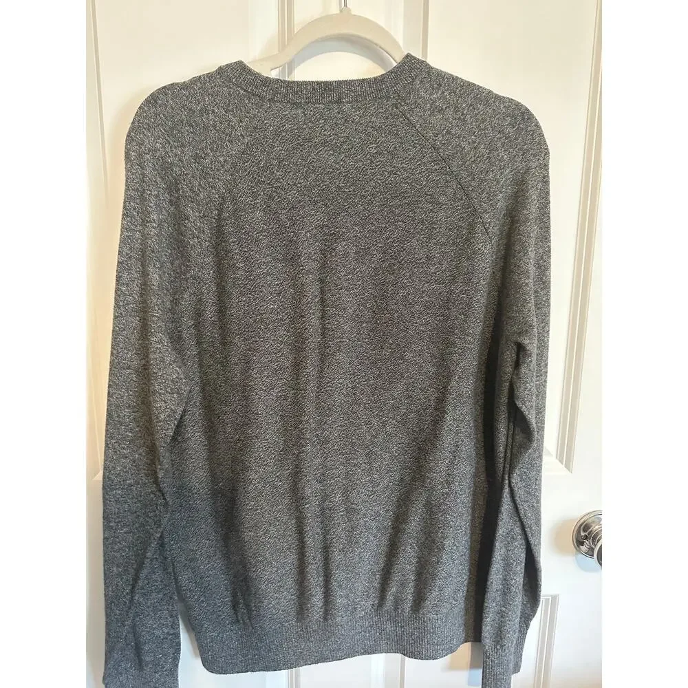Banana Republic Men's L/S Marled Gray Sweater Medium